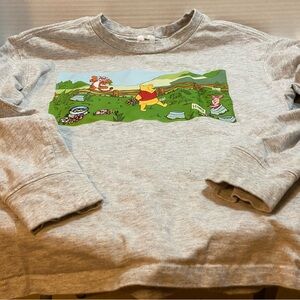 Disney Winnie the Pooh Print with embroidered flowers size 7/8